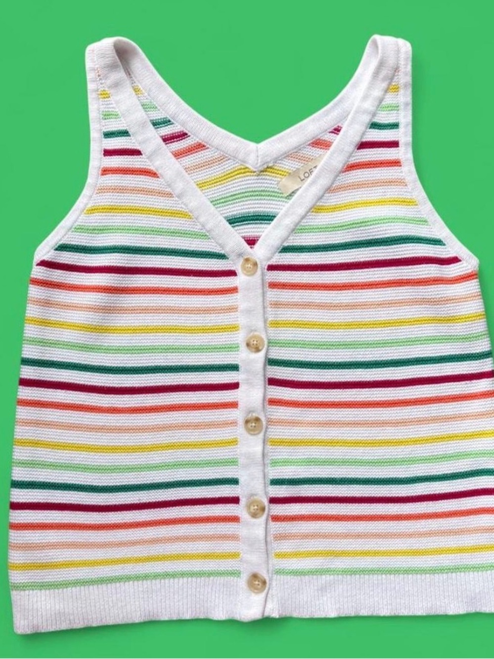 Rainbow Knit Sweater Tank
